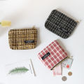 Little Fragrance Houndstooth Coin Purse Female Cute Mini Bag Student Coin Transportation Card Hand Holding Makeup Storage Bag. 