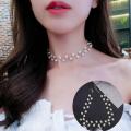 Pearl clavicle chain female Choker neck with simple short section chain female neck jewelry collar necklace - Chain - Necklace For Girls. 