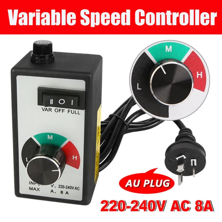 AC220-240V Variable Speed Controller 8A Control Switch Motor Rheostat Fan