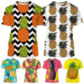 Fruit 3D printed T shirt fashion orange pineapple Men's Women's T-shirt hip-hop casual short-sleeved tshirt tees tops apparel. 