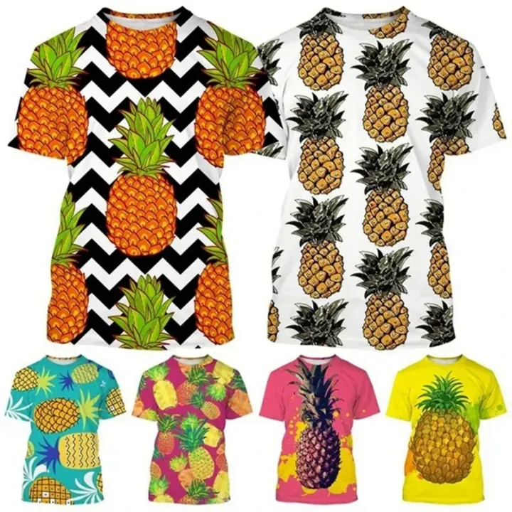 Fruit%203D%20printed%20T%20shirt%20fashion%20orange%20pineapple%20Men's%20Women's%20T-shirt%20hip-hop%20casual%20short-sleeved%20tshirt%20tees%20tops%20apparel%20-%20Image%202