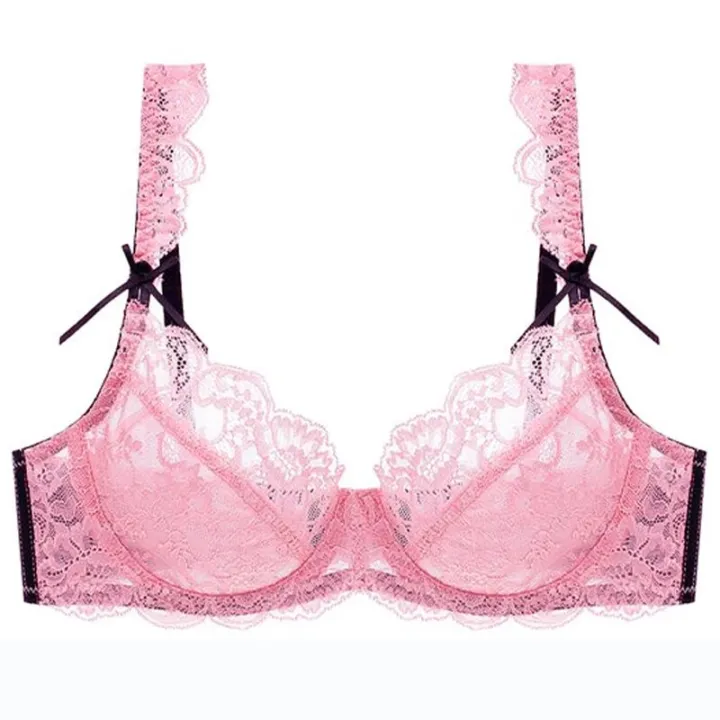 2022%20Lace%20Plus%20Size%20ABCDE%20Cup%20Underwear%20Women%20Bras%20Three%20Quarter%20Top%20Ultra%20Thin%20Thick%20BH%20Push%20Up%20Female%20Lingerie%20-%20Image%205