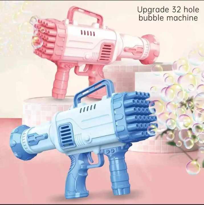 32 Holes Bubble Machine, Toys for Kids Rocket Soap Bubble Machine Automatic Toys Children