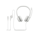 Logitech H390 USB White Computer Headphone. 