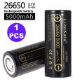 LiitoKala Lii-50A 26650 5000mAh 3.7V Li-ion Rechargeable Battery 26650 Lithium ion Battery- (1pcs). 