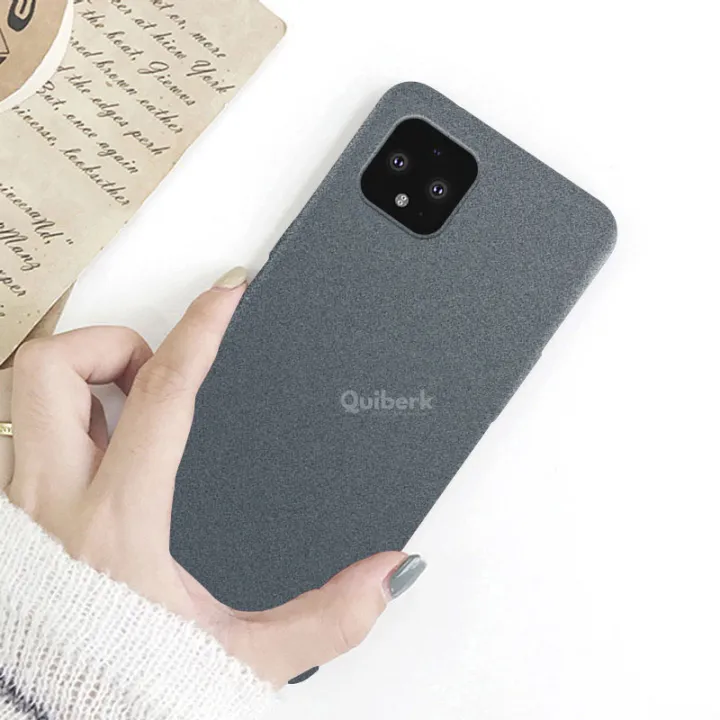 Quiberk%20for%20Google%20Pixel%204%20Shockproof%20Anti-Slip%20Soft%20TPU%20Sandstone%20Matte%20Back%20Case%20Cover%20-%20Image%203