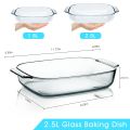 Fenix  Oven Proof Glass Serving Dish- Transparent 3 Pcs Set. Oven Use And Serving Dish And Bakeware.. 