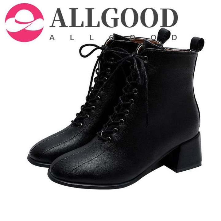 women Ankle boots PU Leather 35-39 feet length boots for women Round Toe Chelsea boots high heel boots AB784