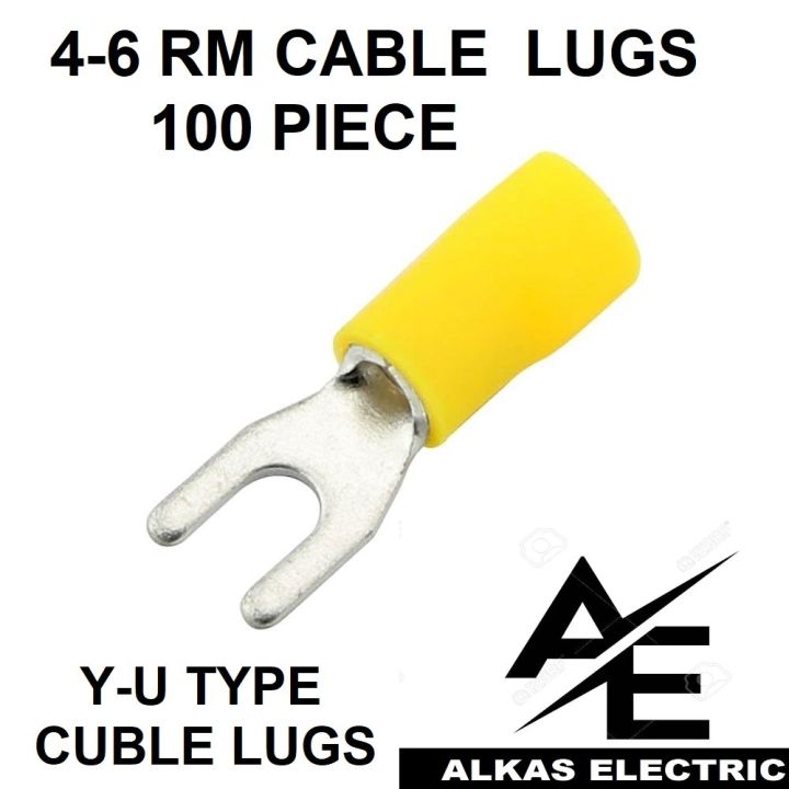 Cable%20Lug%204-6%20Rm%20Terminal%20Y-U%20type%20Lugs%20insulated%20Connector%20Clip%204-6%20Rm%20Copper%20100%20Piece%20Pack%20-%20Image%202