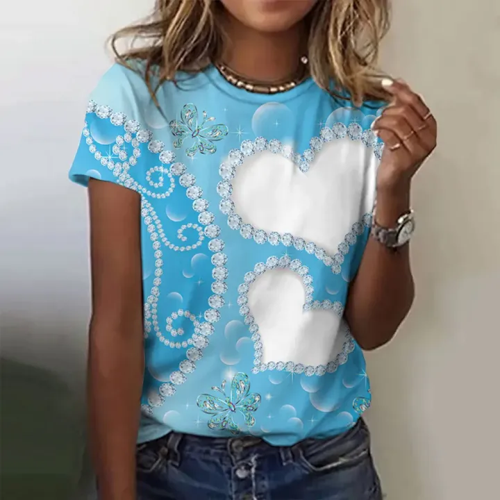Women's%20T-Shirts%20Summer%20Fashion%20Harajuku%203D%20Butterfly%20Printed%20Short%20Sleeve%20Tops%20Female%20Clothing%20Casual%20O-neck%20Oversized%20T%20Shirts%20-%20Image%205