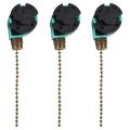 3 Pack Ceiling Fan Switch 3 Speed 4 Wire Zing Ear ZE-268S6 Fan Pull Chain Switch Replacement Speed Control Switch. 