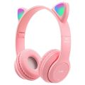 Cute Cat Ears Earphones Bluetooth Wireless Bluetooth Headset Gaming Foldable Stereo Music Wireless Headphones LED EarBuds Sports. 