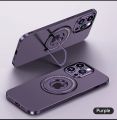 For iPhone 13 - Magnetic Mattel Ring Holder Magsafe Wireless Charging Hard PC Shockproof Shell Back Cover -Back Cover. 