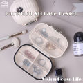 Vision Portable Travel Pill Organizer Weekly Travel Pill Box Mini Pill Holder for Pocket Pharmacy Medicine Container for Vitamin/ Fish Oil/ Supplement.