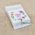 100 pcs x Thank You Printed (7x7cm) Plastic Bag Self Adhesive OPP Packaging Cellophane Gift Bags. 
