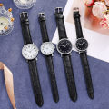 Casual Couple Watch Leather Strap Quartz Watch.