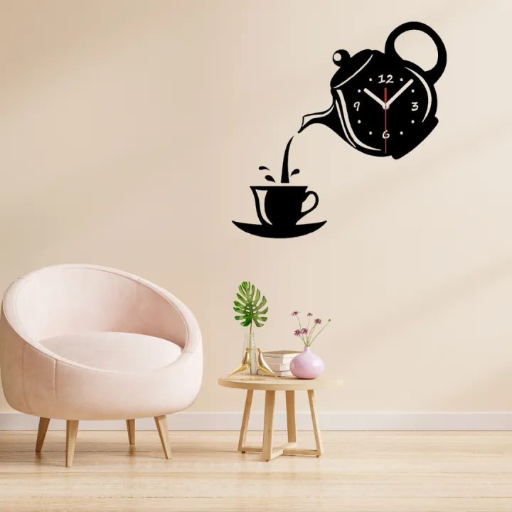 Ketly%20Design%20%20Teapot%20Decoration%20Wall%20Clock%20wooden%20Wall%20Decoration%20Clock%20Living%20Room%20Dining%20Room%20Tea%20House%20Leisure%20Black%20Wall%20Clock%20(%20size%20-%2012%20inch%20)%20by%20Doob%20Cart%20-%20Image%208