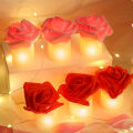 Flameless Romantic Rose Flower Shaped LED Candle Night Light for Valentine's Day Wedding Party. 
