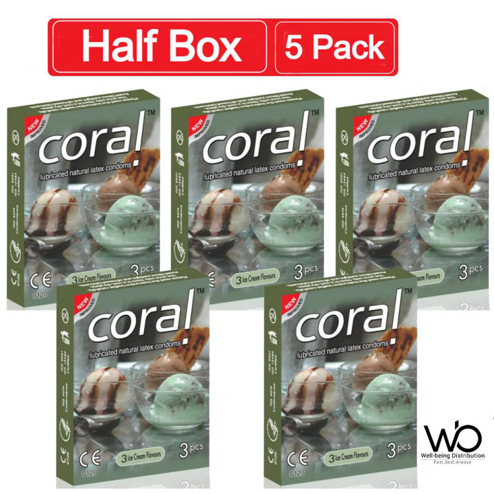 Coral%20Ice%20Cream%20Flavor%20Latex%20Condoms%205%20Pack%20Combo%203x5%20-%2015%20pcs%20Condoms%20-%20Image%202
