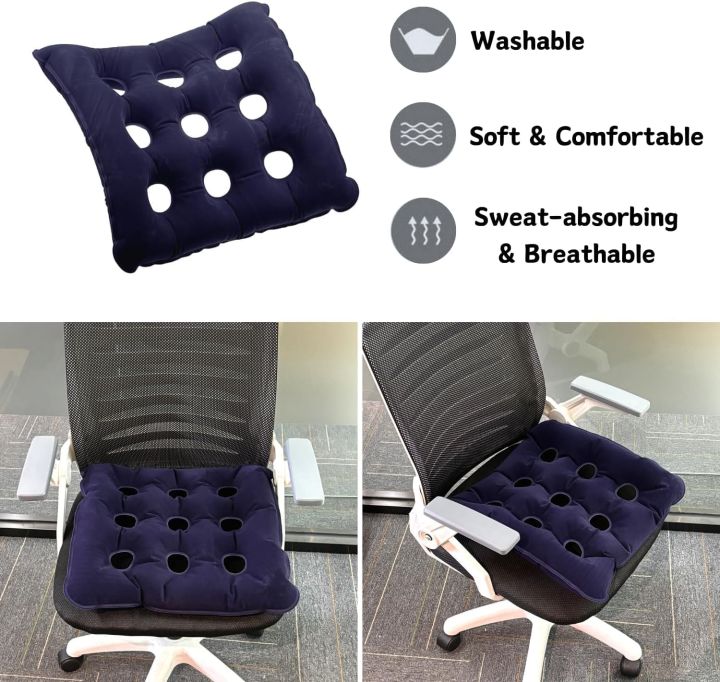 Pressure%20Relief%20Cushion%20for%20Prevention%20Sores,%20Inflatable%20Seat%20Air%20Cushions%20for%20Bottoms%20Flocking%2016%20Holes,%20Square%20Cushion%20Anti%20Bedsore%20with%20Bonus%20Air%20Pump%20for%20Wheelchair%20Office%20Chair%20Car%20-%20Image%202