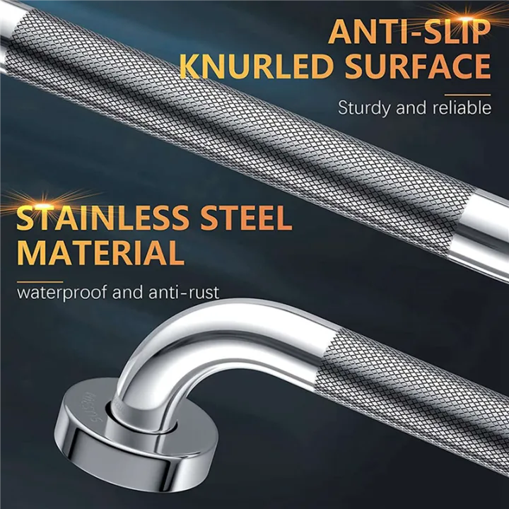 2X%2012-Inch%20Non-Slip%20Shower%20Grab%20Bar%20Chrome-Plated%20Stainless%20Steel%20Bathroom%20Grab%20Bar%20with%20Textured%20Handle%20-%20Image%202