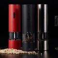 Electric Automatic Salt Pepper Mill Set Adjustable Grinding Kitchen Stainless Steel Tool Cooking Accessories cocina Dro-1PC Red. 