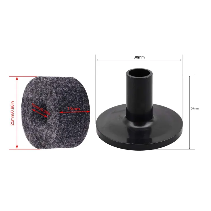 8PCS%20Cymbal%20Stand%2025mm%20Felt%20Washer%20+%202PCS%20Cymbal%20Sleeves%20Replacement%20for%20Shelf%20D%20Kit%20-%20Image%203