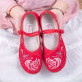 2022 New Old Beijing Cloth Women's Fashion Handmade Embroidered Hanfu Ethnic Style Soft Sole Mom Single Shoes.