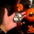Men Chic Dual Movement Quartz Waterproof Outdoor Thermometer Compass Wrist Watch. 