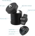 1pc Mini Swivel Ball Head Tripod Head 360 Degree Rotating Mount Base Adapter with Universal 1/4 Inch Screw Mounts for DSLR ILDC Camera DV Tripod Monopod Light Stand  -Tripod Head. 
