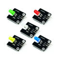 5mm Mixed - Single LED Shield of 5 Pieces. 