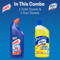 Harpic Toilet Cleaner 750ml and Lizol Citrus 500ml Double Surokkha Combo. 
