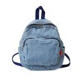 Embroidered Name Women's Denim Backpack Personalized College Student Travel Bag Book Bag Customized Denim Canvas Backpacks. 