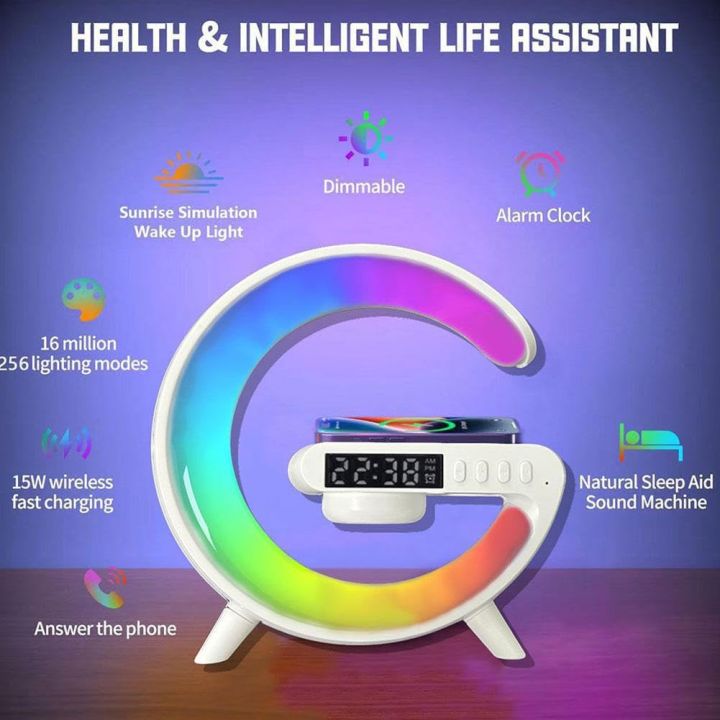 G63%20Smart%20Bluetooth%20Speaker%20Lamp%20%E2%80%93%204-in-1%20Wireless%20Charger,%20RGB%20Light,%20Clock%20&%20Speaker%20-%20Image%206