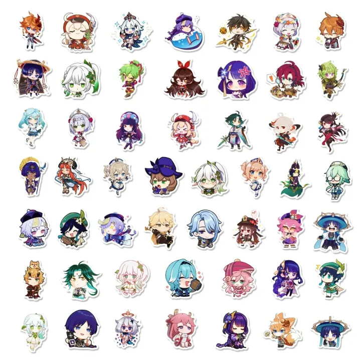 10/50/100Pcs%20Chibi%20Genshin%20Impact%20Stickers%20Klee%20Mona%20Xiao%20Eula%20Children%20Anime%20Stickers%20Laptop%20Suitcase%20Graffiti%20Game%20Scrapbook%20-%20Image%202