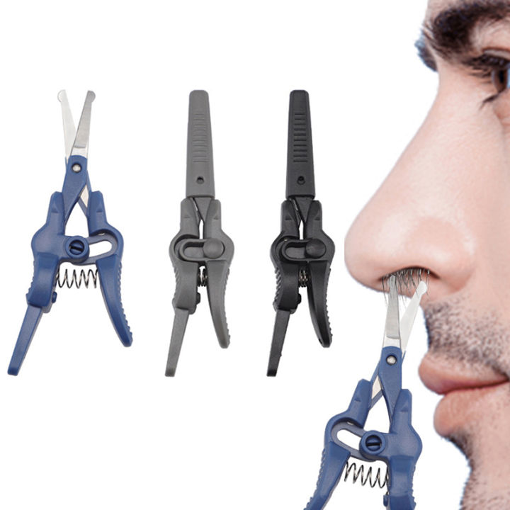 Nose Hair Scissors Stainless Steel Round Head Beauty Trimmer Nose Hair Trimmer Portable Ergonomics Nose Hair Cutter Luyo