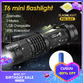 【BestGO】 Ultrafire Torch Light Powerful Zoom 50000LM T6 3 Modes Zoomable LED Flashlight TorchLight With Clip.