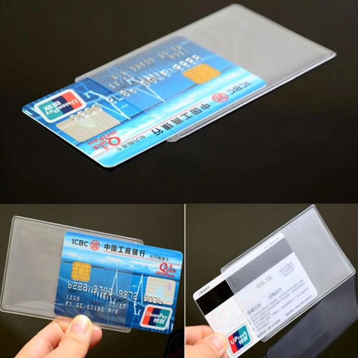 5%20pcs%20Fashion%20Simple%20PVC%20Waterproof%20Transparent%20Scrub%20Card%20Cover%20Cardholder%20Case%20Protect%20Credit%20ID%20Bank%20Card%20Holder%20Case%20-%20Image%205
