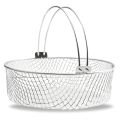 Air Fryer Basket,Steamer Basket,304 Stainless Steel Mesh Basket for Air Fryer,Air Fryer Accessory 8 Inch Basket. 