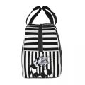 Beetlejuice Sandworm Insulated Lunch Bag for Women Portable Tim Burton Horror Movie Cooler Thermal Lunch Box Work Picnic Bags.