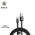 Baseus Cafule Cable CATKLF-BG1 Durable Nylon Braided Wire USB Type-C QC3.0 3A 1M Black-Grey.
