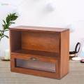 Retro Storage Cabinet Wood Desktop Container for Living Room Bedroom Dresser. 