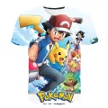 Pokemon Pikachu 3D Pokémon Charmander Eevee Mewtwo Blastoise T Shirt Boy Girl Cartoon Clothing Summer Child Baby. 