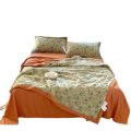 Summer cool quilt four-piece set of summer thin quilt air conditioner quilt summer quilt can be machine washed single double family model. 
