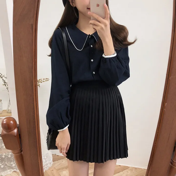 Retro%20Peter%20Pan%20Collar%20Long-Sleeved%20Shirt%20for%20Women%20Spring%20and%20Autumn%20New%20Preppy%20Style%20Loose%20All-Match%20Student%20Western%20Style%20Very%20Fairy%20Blouse%20-%20Image%204