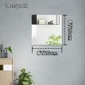 3D Acrylic Mirror Stickers Flexible Thicken-2mm Self-adhesive DIY Art Mirrors Wall Sticker Decoration for Wardrobe Bathroom Home.