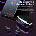 Wireless Bluetooth Earphone IPX7 Waterproof Smart Touch Earbuds Headset LED Display Headphone with 1800mAh Charging Box. 