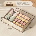 High Quality With Compartments Underwear Socks Storage Box Foldable Breathable Drawers Divider Multi-function Wardrobe Organizer. 