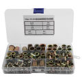 190Pcs M3-M12 Plated Carbon Steel Flat Threaded Rivet Nut Flange Rivnut Nutsert Fastener. 