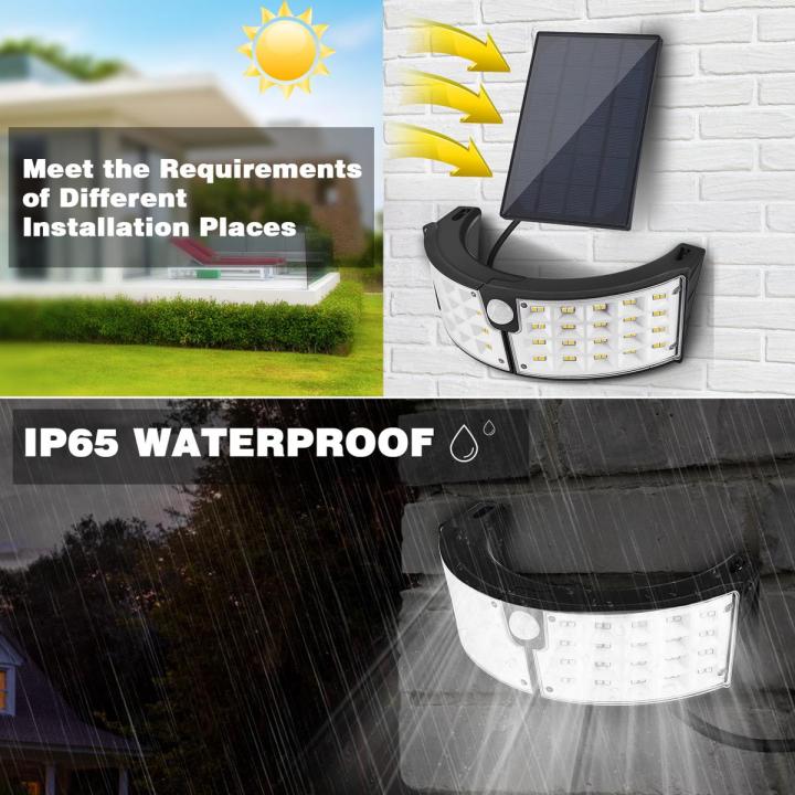 3 Kinds of Induction Modes IP65 Waterproof Double Heads Solar Wall Light Motion Sensor Wall Lamp